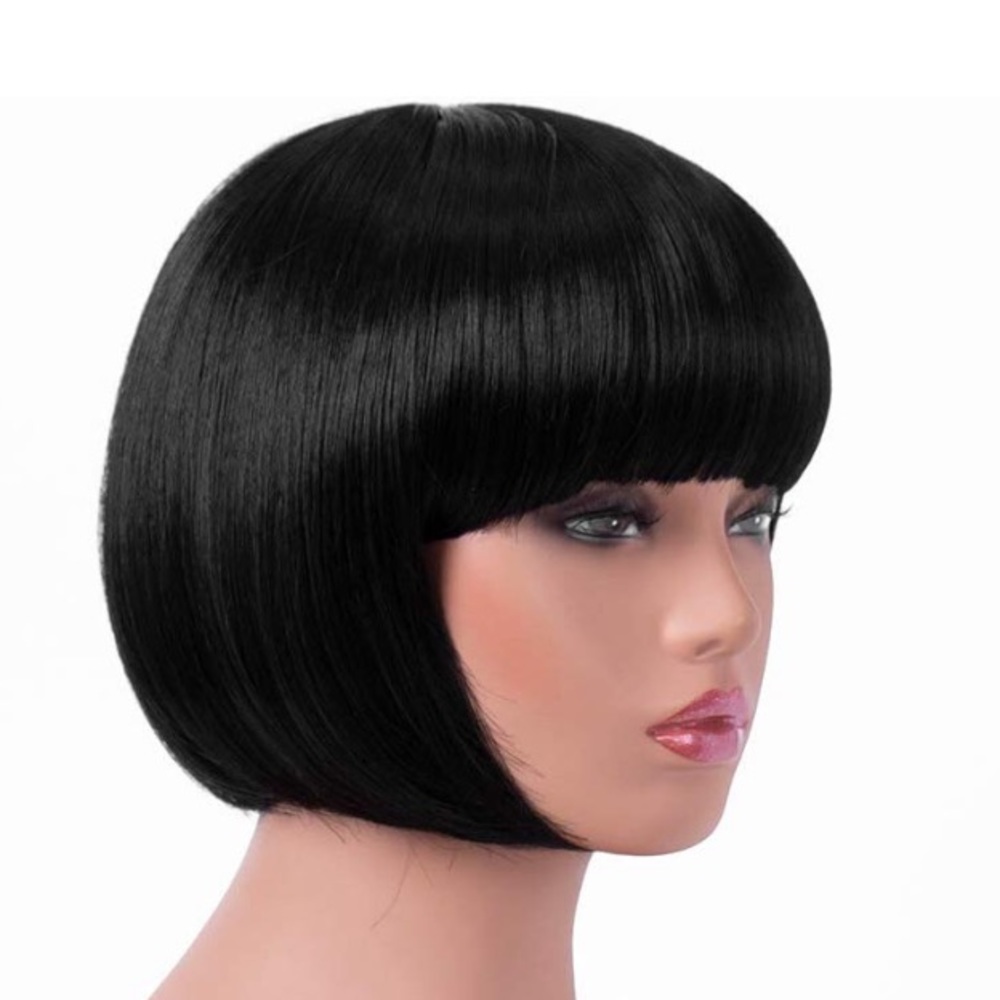 💫JAN BLACK BANGED BOB LACE FRONT WIG💫 *NWT*